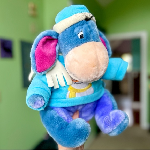 Disney Other - Vintage Disney Eeyore Plush With Snowman Shirt Winter Hat & Scarf Collectible